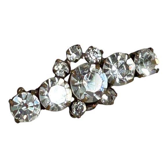 Vintage Made in Austria Austrian Crystal Bar Brooch Pin - Picture 4 of 6
